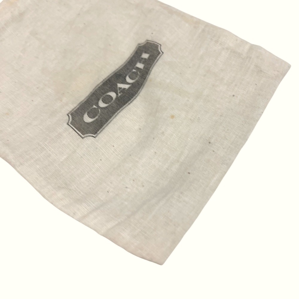COACH Vintage Small Dust Bag Cream Cotton Drawstring Pouch Muslin 6x8 - Picture 2 of 7